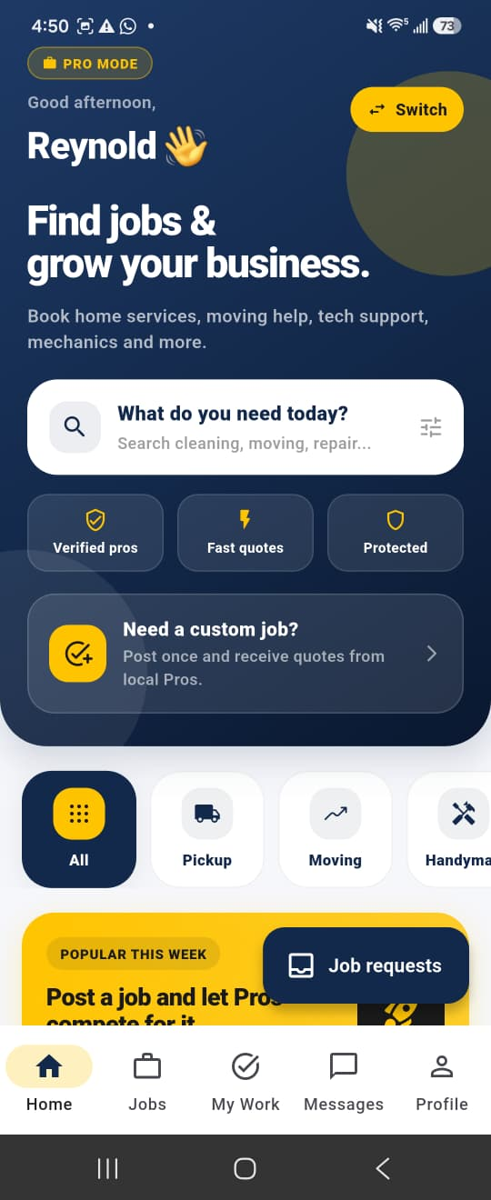 Penjolu app home screen